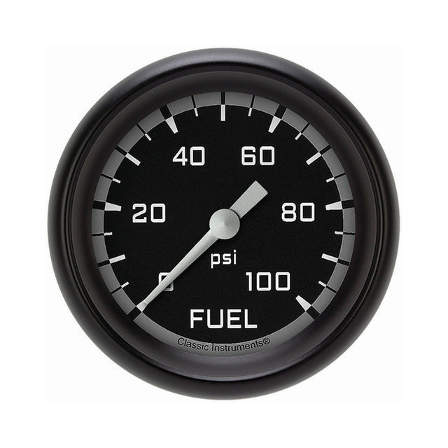 Classic Instruments Autocross Gray 2 5/8" Fuel Pressure Gauge, 100 psi - AX346GBPF