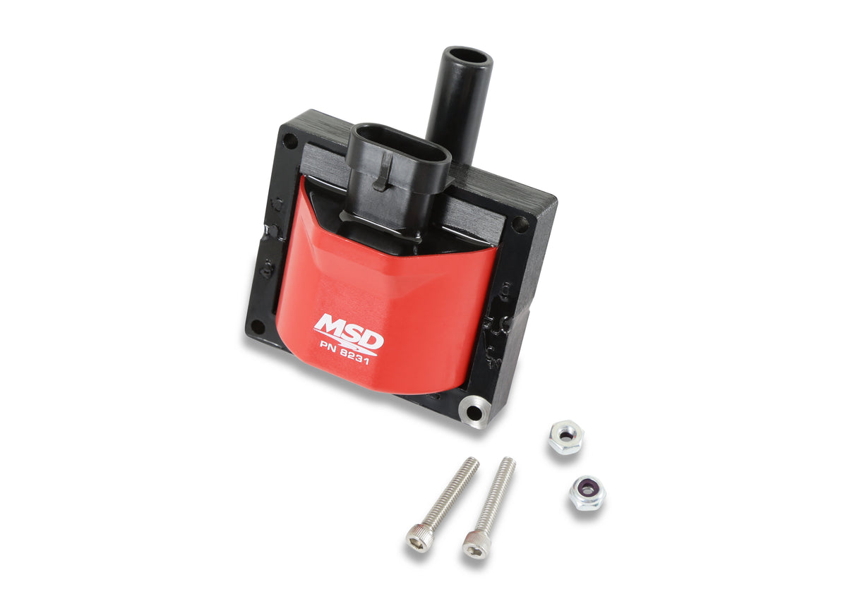 MSD Ignition Connector Coil, Red, 1996-1997 GM engines, Individual - 8231