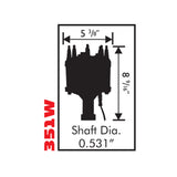MSD Ford 351W Steel Gear Billet Distributor - 85840