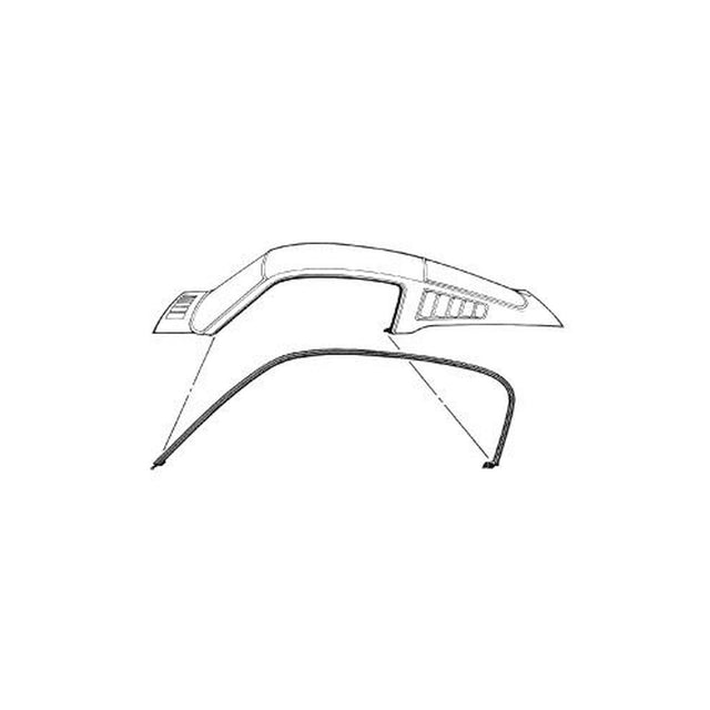 Scott Drake 65-66 Fastback Roof Rail Seal - C5ZZ-6351222-3C