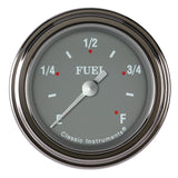 Classic Instruments Silver Gray 2-1/8" Fuel Level Gauge - SG109SLF