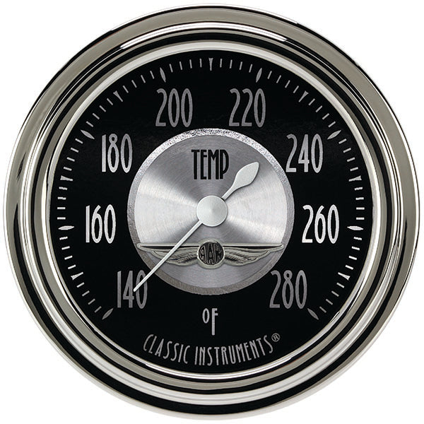 Classic Instruments All American Tradition 2 5/8" Full Sweep Water Temperature Gauge - AT326SLC-06
