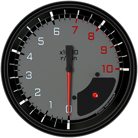 Classic Instruments AutoCross Gray 4 5/8" Tachometer - AX71GBLF