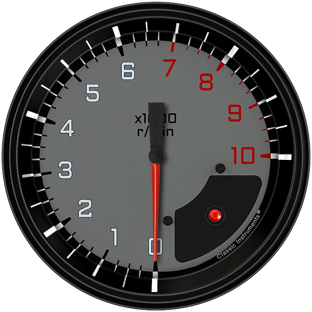 Classic Instruments AutoCross Gray 4 5/8" Tachometer - AX71GBLF