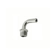 Mr Gasket Fuel Line Fitting - 3/8 Inch NPT to 3/8 Inch Hose Barb - 90° - Chrome - 2970G