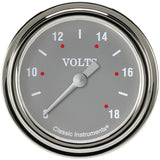Classic Instruments Silver Gray 2-5/8" Volt Gauge - SG330SLF