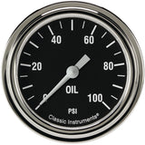 Classic Instruments Hot Rod 2-5/8" Oil Pressure Gauge - HR381SLF