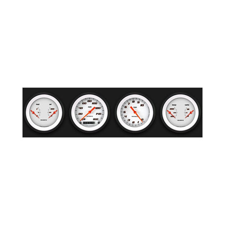 Classic Instruments Velocity White Four Gauge Set - VS05WBLF