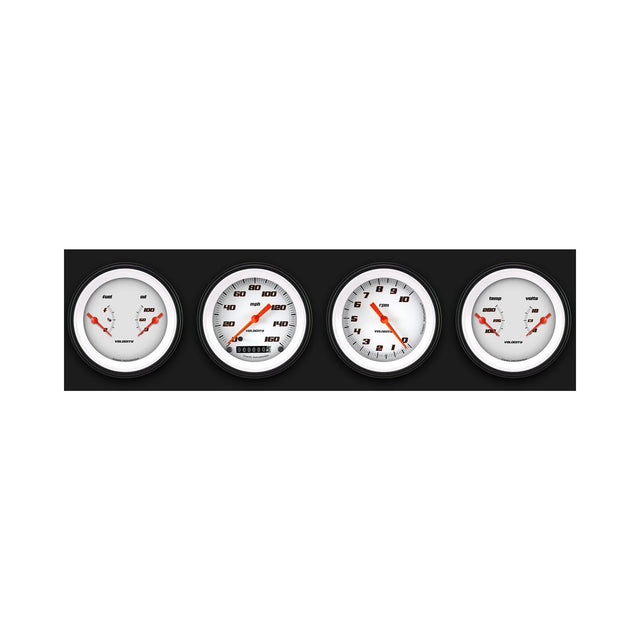 Classic Instruments Velocity White Four Gauge Set - VS05WBLF
