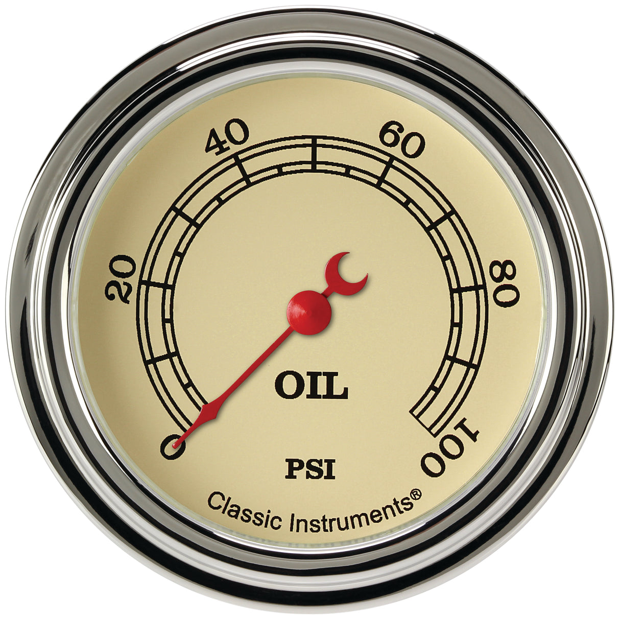 Classic Instruments Vintage 2-5/8" Oil Pressure Gauge - VT381SLF