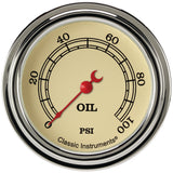 Classic Instruments Vintage 2-5/8" Oil Pressure Gauge - VT381SLF