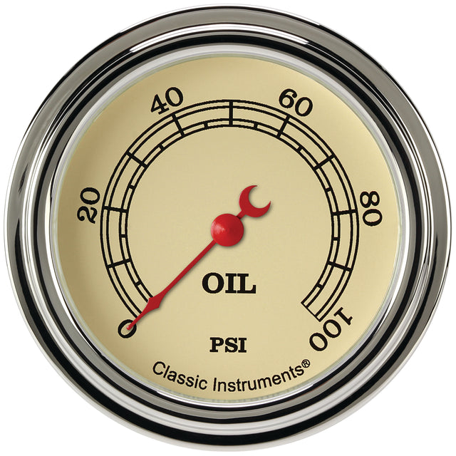Classic Instruments Vintage 2-5/8" Oil Pressure Gauge - VT381SLF