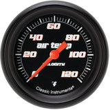 Classic Instruments Velocity Black 2-5/8" Outside Air Tempature Gauge - VS399BBPF