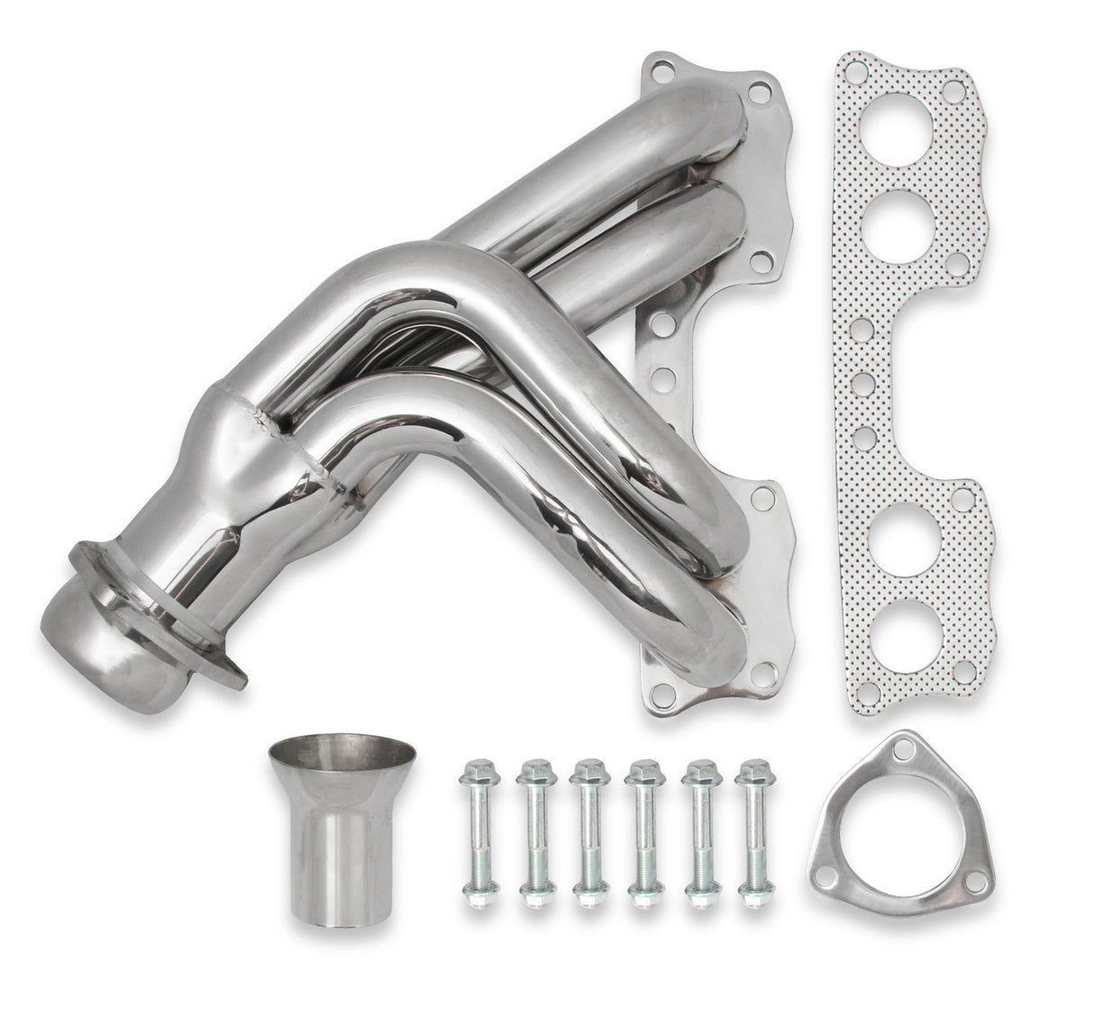 Flowtech Shorty Header - Polished - 19002FLT