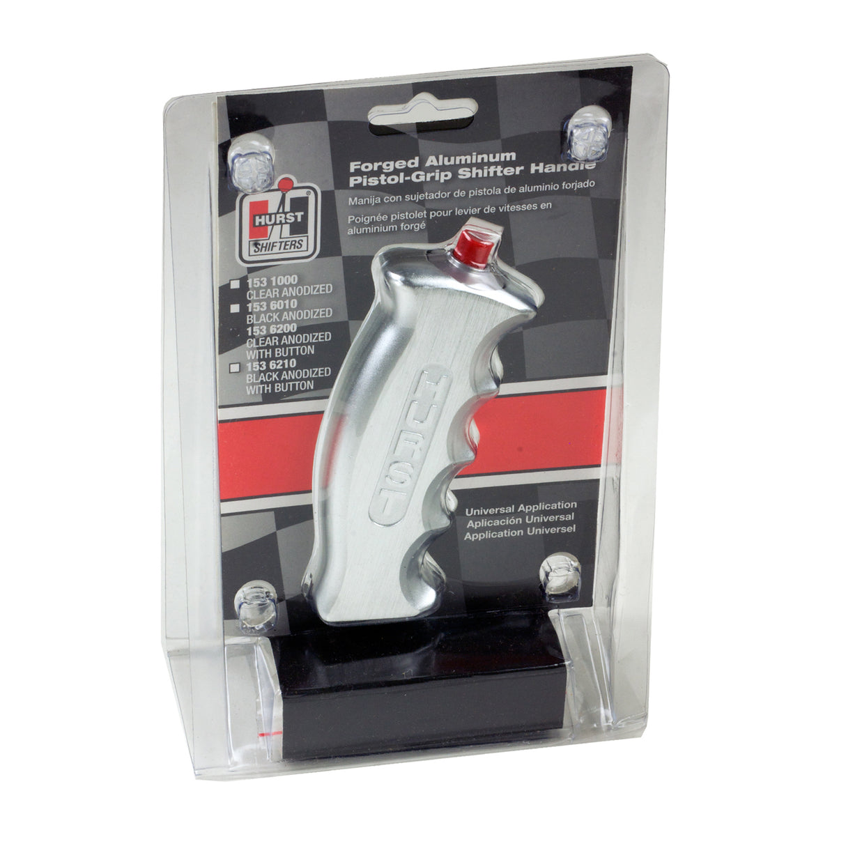 Hurst Billet/Plus Universal Pistol Grip Shift Handle with 12V Switch - 1536200