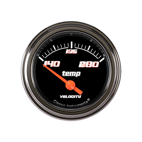 Classic Instruments VELOCITY BLACK 2IN WATER TEMP - VS26BSLC