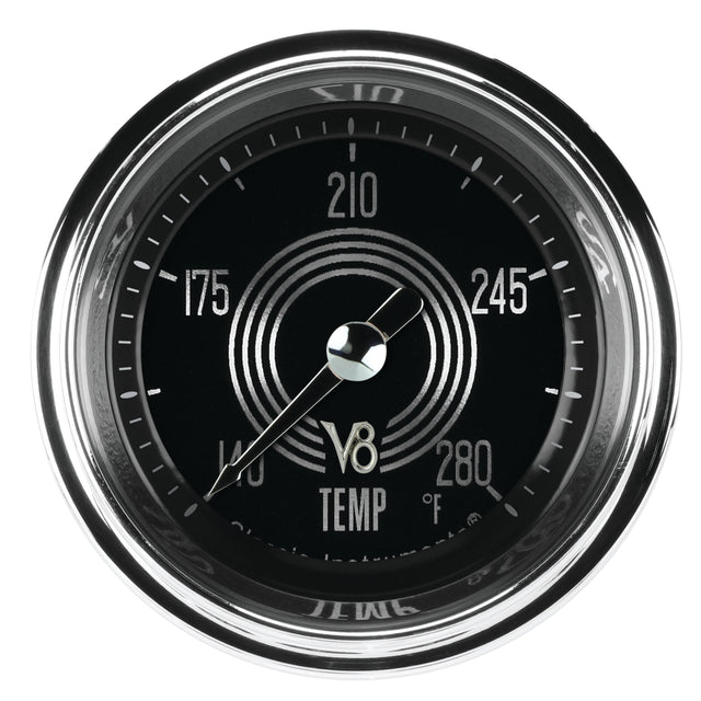 Classic Instruments V8 Speedster 2-1/8" Full Sweep Water Temperature Gauge - V8SR126SHC-12