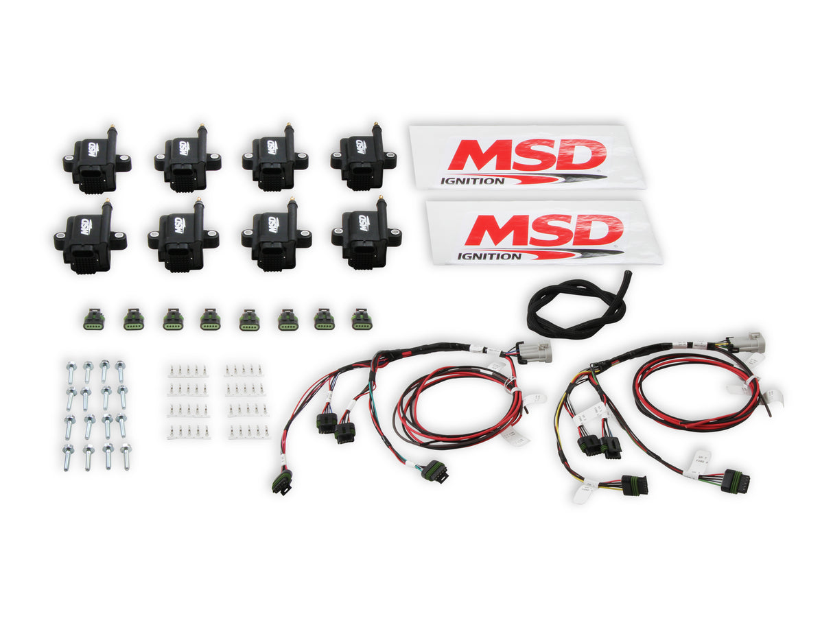 MSD Ignition Coil - Smart - Big Wire Kit - Black - 82893-KIT