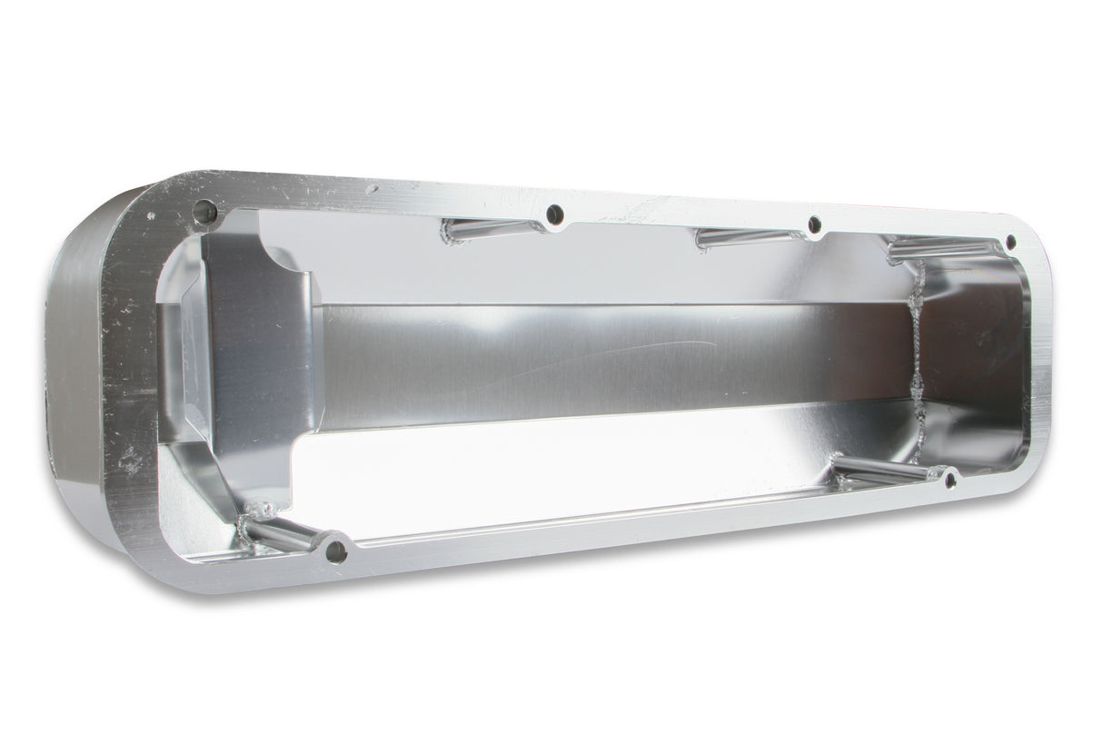 Mr Gasket Fabricated Aluminum Valve Covers - Silver Finish - 6860G