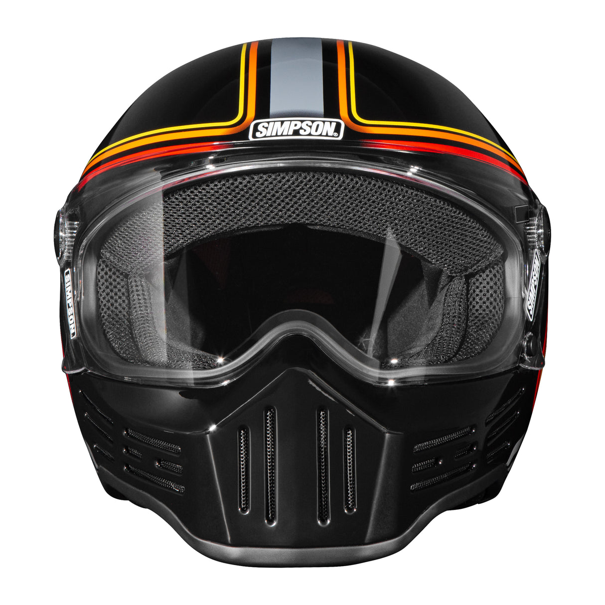 Simpson Motorcycle M30 Bandit Helmet - Slipline Black - Large - M30SLIPLG