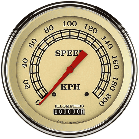 Classic Instruments VINTAGE 5IN SPEEDO 200 KPH - VT58SLC