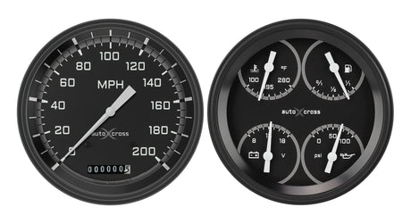 Classic Instruments Auto Cross Gray 6 Gauge Set - AX52GBLF