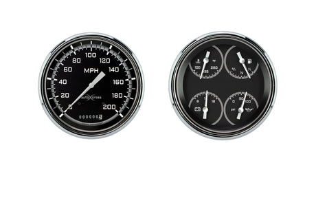 Classic Instruments 47-'53 AUTO CROSS GRY CHV TRK- SPEED/QUD-LS - CT47AXG52-LS