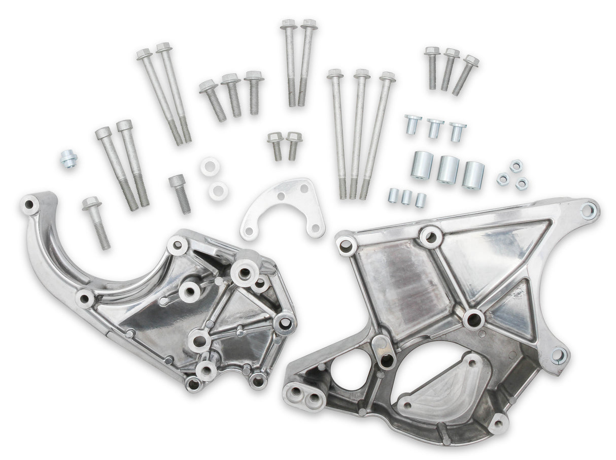 Holley 20-132P LS/LT High-Mount Accessory Drive Bracket - Passenger's & Driver's Side Brackets Polished