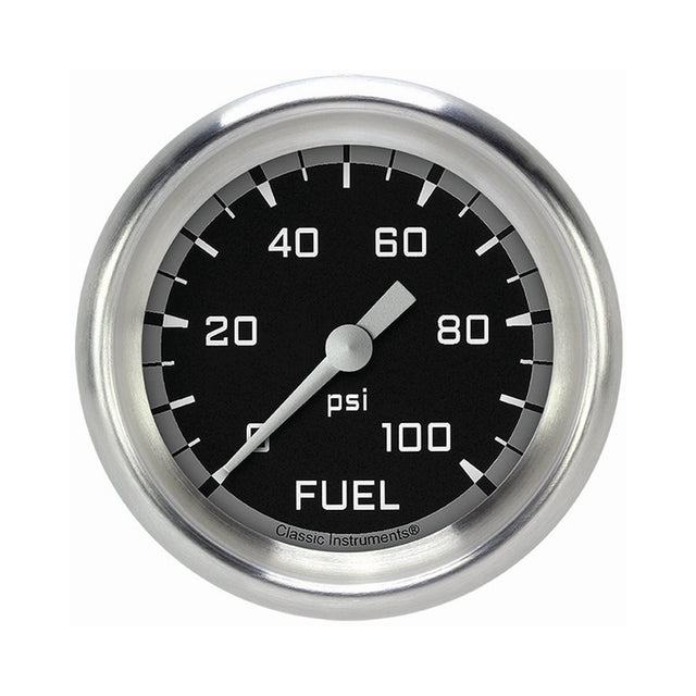 Classic Instruments AutoCross Gray 2 5/8" Fuel Pressure Gauge, 100 psi - AX346GAPF
