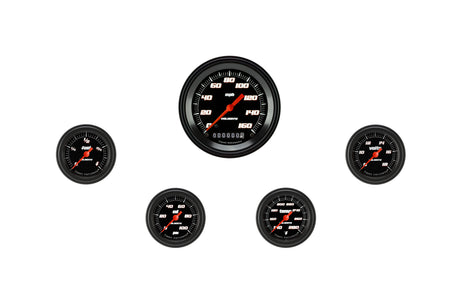 Classic Instruments Velocity Black Five Gauge Set 100 - VS100BBLF