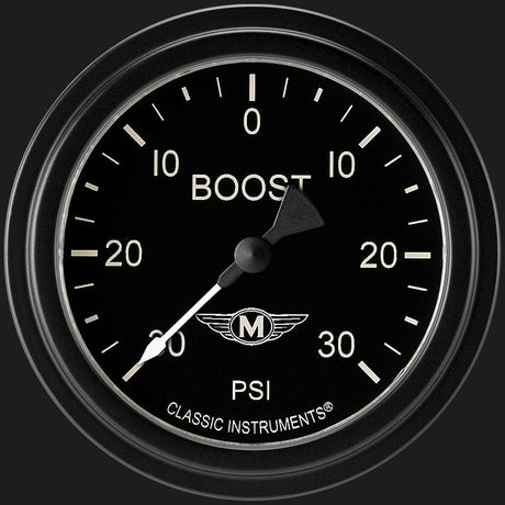 Classic Instruments Moal Bomber 2 5/8" Boost/Vac Gauge - MA341BLF