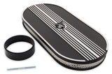 Scott Drake Aluminum Oval Air Cleaner Assembly Black - S1MS-9600-P