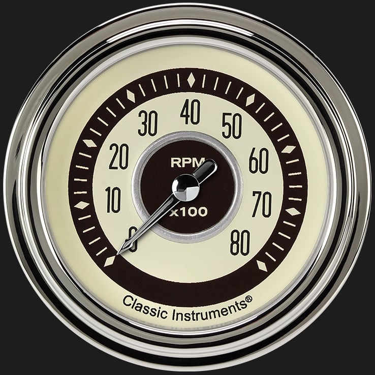 Classic Instruments Nostalgia VT 2 5/8" Tachometer - NT383SLC