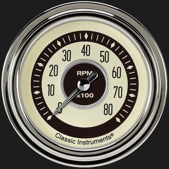 Classic Instruments Nostalgia VT 2 5/8" Tachometer - NT383SLC