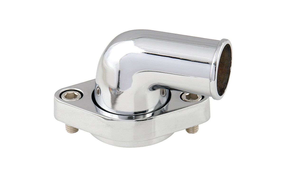 Mr Gasket O-ring Style Chrome Water Neck - 90 degree - 9142G
