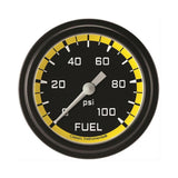 Classic Instruments Autocross Yellow 2-5/8" Fuel Pressure Gauge (100 PSI) - AX346YBLF