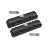 Holley 241-192 2-Piece Pontiac Style Valve Cover - Gen III/IV LS - Satin Black