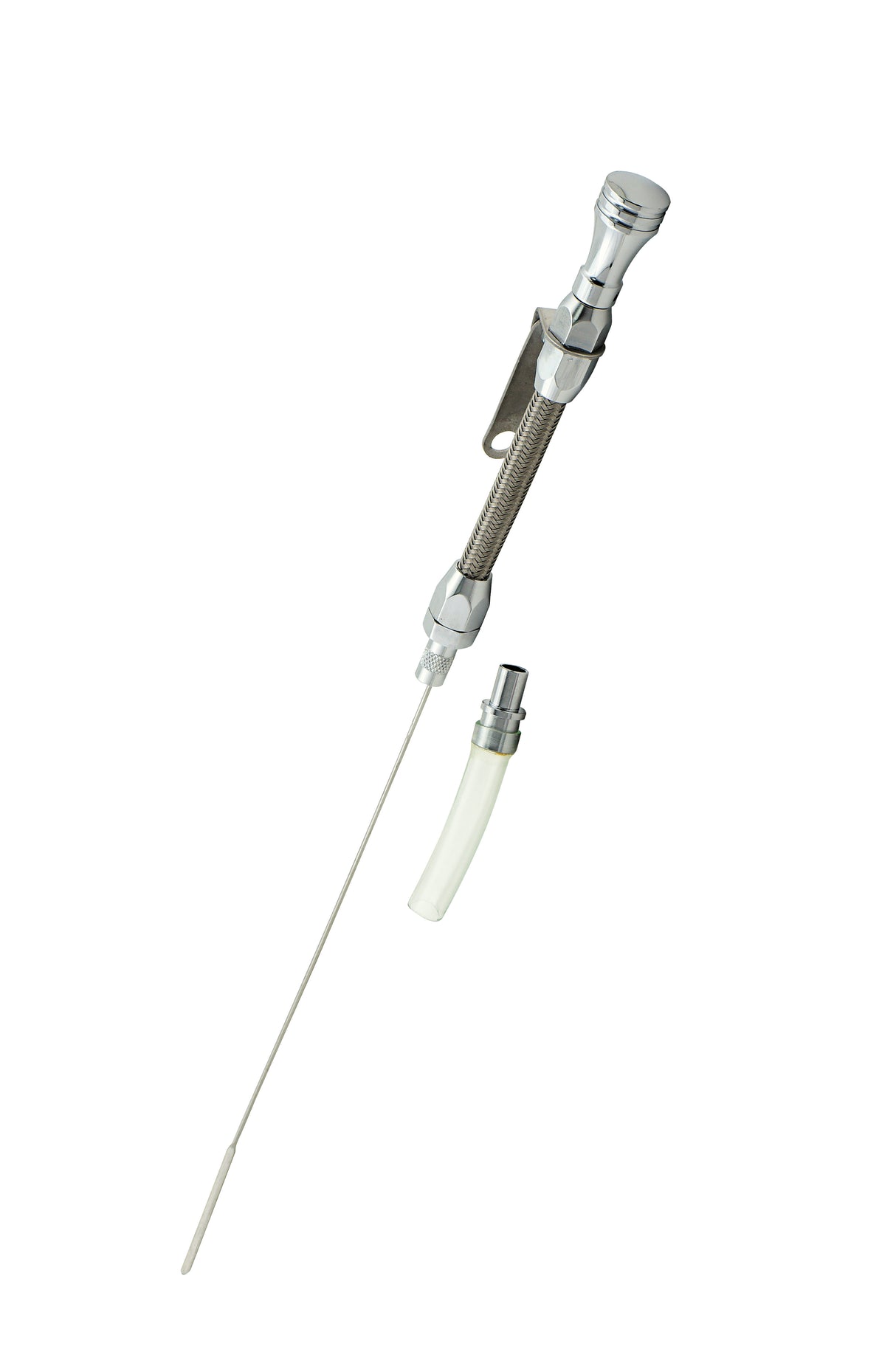 Mr Gasket Engine Oil Dipstick & Tube - Braided Stainless Steel - 9706G
