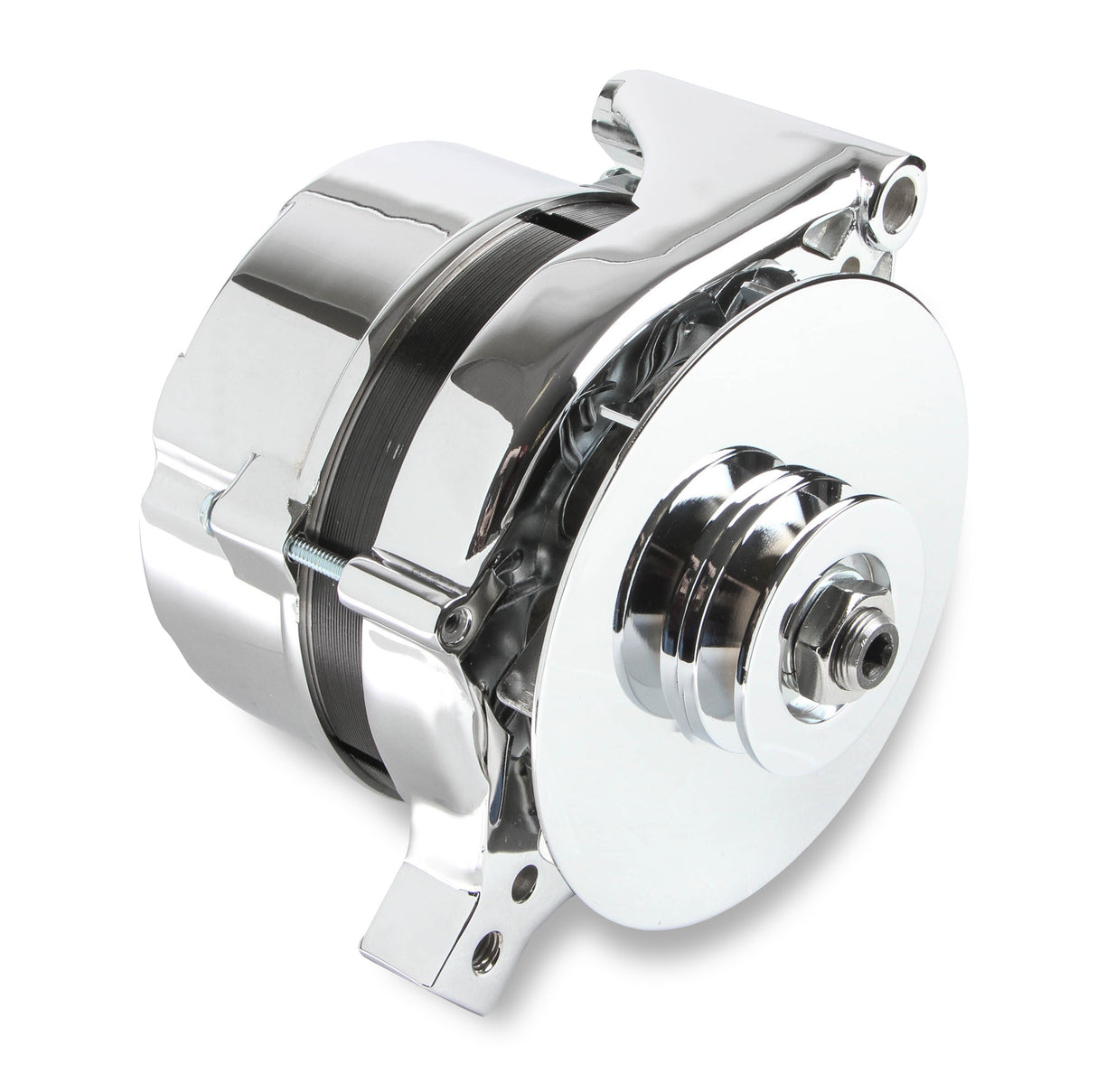 Mr Gasket Chrome Alternator-Ford 80 Amp - 5124