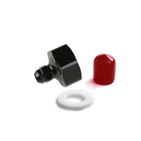NOS Black T7075 aluminum 6AN-660 Bottle Nut Adapter - 16226NOS