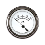 Classic Instruments Classic White 2-1/8" Oil Pressure Gauge - CW81SLF