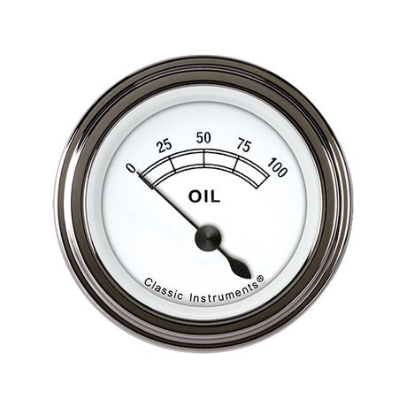 Classic Instruments CLASSIC WHITE 2IN OIL PRESS - CW81SLC