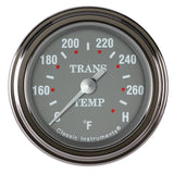 Classic Instruments Silver Gray 2-1/8" Transmission Temperature Gauge - SG127SLF