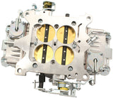Aeroflow 750cfm 4-Barrel Double Pumper Carburettor with Mechanical Secondaries Square bore 4150 Flange, No Choke, Silver Finish (AF5112-3750)