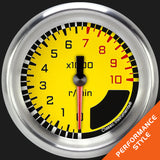 Classic Instruments AutoCross Yellow 2 5/8" Tachometer - AX383YAPF