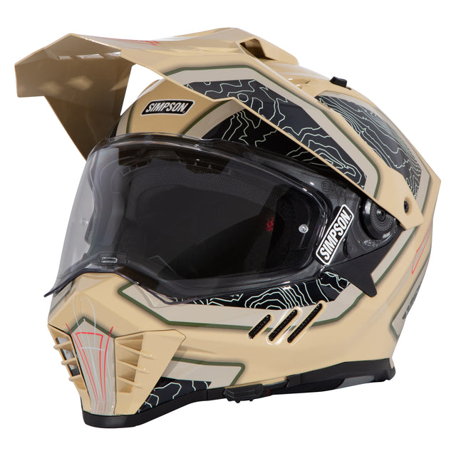 Simpson Motorcycle Xcursion Bandit Helmet - Summit Khaki - Large - XBS8LG