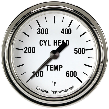 Classic Instruments White Hot 2 5/8" Cylinder Head Temp. Gauge - WH397SLF