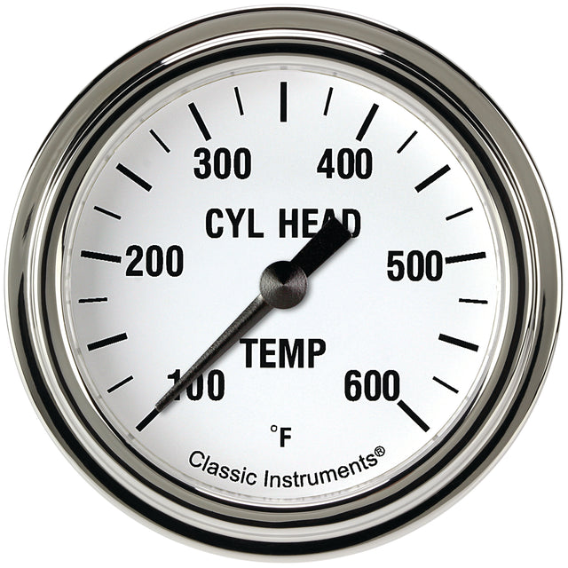 Classic Instruments White Hot 2 5/8" Cylinder Head Temp. Gauge - WH397SLF