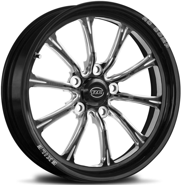 RC Comp Exile-S 17" x 4.5" Front Wheel, Black with Eclipse Finish - RCCS74531-05P RCCS74531-05P