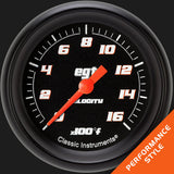 Classic Instruments Velocity Black 2 5/8" Exhaust Gas Temp. Gauge - VS398BBPF